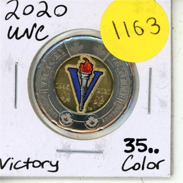 2020 UNC Canadian Colourized Toonie - WWII 75th Anv.