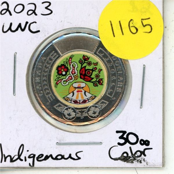 2023 UNC Canadian Colourized Toonie - Indigenous People