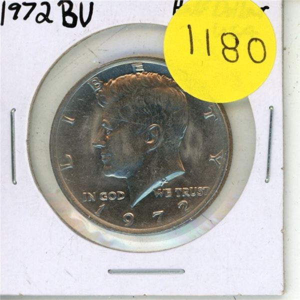 1972 BU USA Kennedy Half Dollar