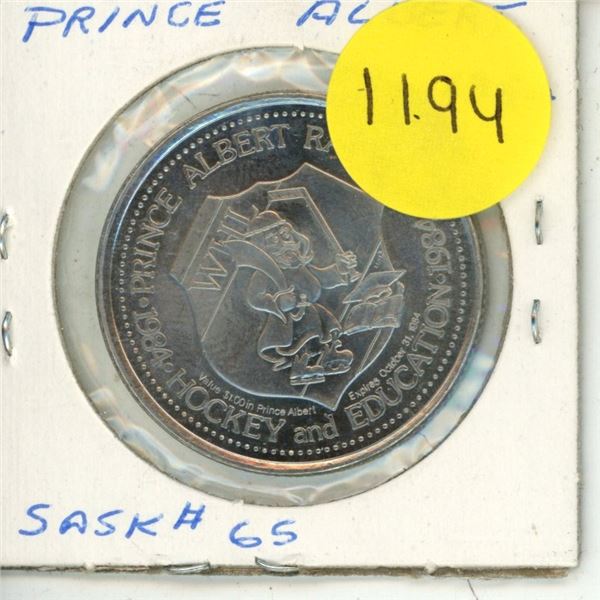 1984 Prince Albert Raiders Trade Dollar
