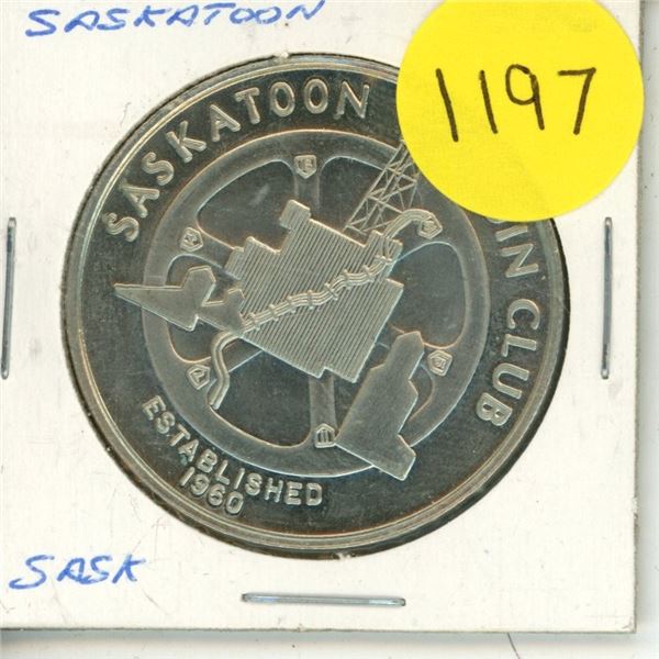 1986 Saskatoon Coin And Stamp Show 25th Anv. Trade Dollar