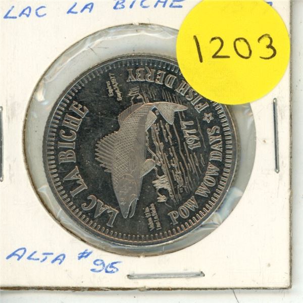 1977 Lac La Biche Pow Wow Days Fish Derby Token