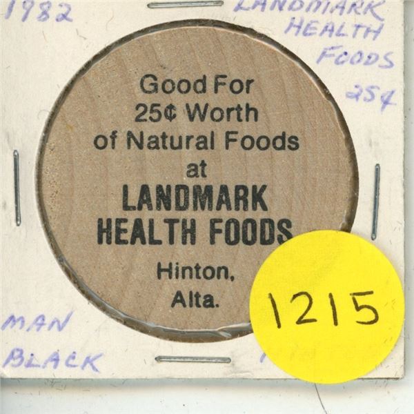 1982 Landmark Health Foods, Hinton Wooden Dollar