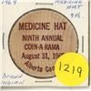 Image 1 : 1969 Medicine Hat 9th Coin-A-Rama Wooden Nickel