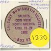 Image 1 : 1982 Calgary Nusmatic Society Coin Week Wooden Nickel