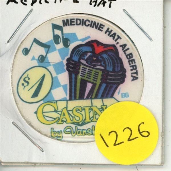 Medicine Hat One Dollar Casino Chip