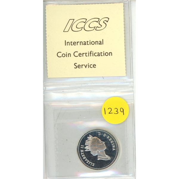 1998 Canadian Silver Fifty Cents - ICCS PF-67 Mirror, UHC