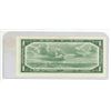 Image 2 : 1954 UNC Bank Of Canada One Dollar Bank Note