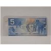 Image 2 : 2002 UNC Bank Of Canada Five Dollar Bank Note