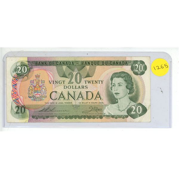 1979 Bank Of Canada Twenty Dollar Bank Note