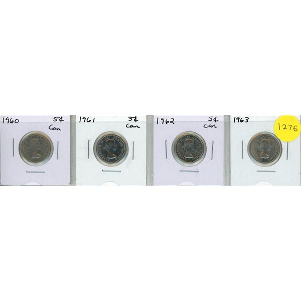 1960-1963 Canadian Five Cents