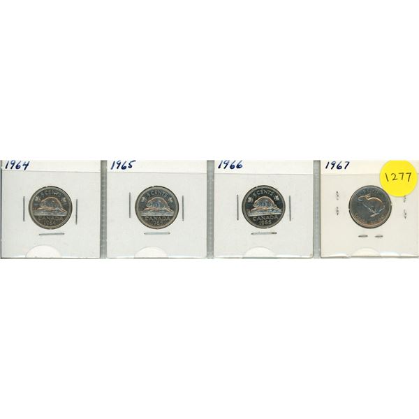 1964-1967 Canadian Five Cents