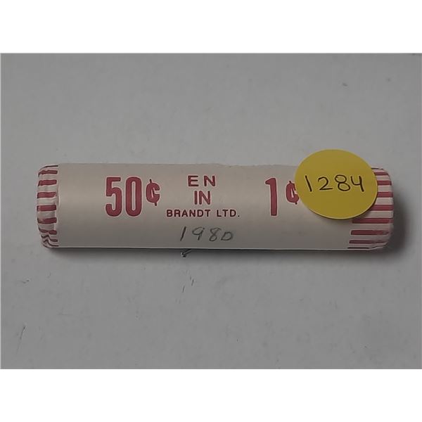 1980 BU Roll Of Canadian Small Cents