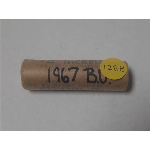 1967 BU Roll Of Canadian Five Cents