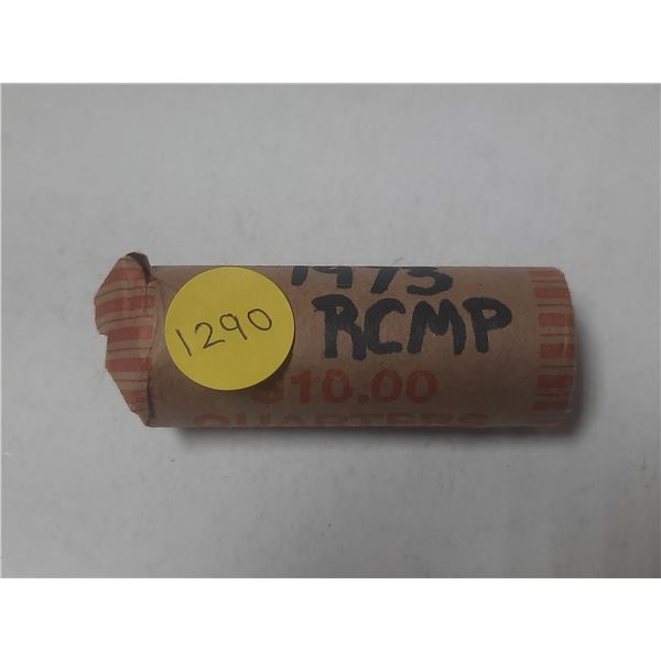 1973 BU Roll Of Canadian Twenty Five Cents - RCMP