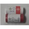 Image 3 : 2017 2 Rolls Of Canadian Fifty Cents From Mint - Special Wrap Set