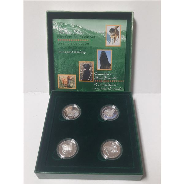 1997 Canadian Sterling Silver Fifty Cent Four Coin Set - Canada's Best Friends