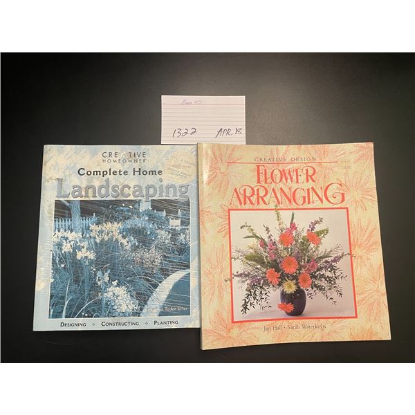 2 books - Landscaping; Flower Arranging