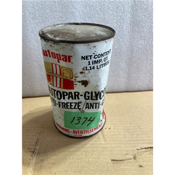 Old Autopar Antifreeze Can (full)