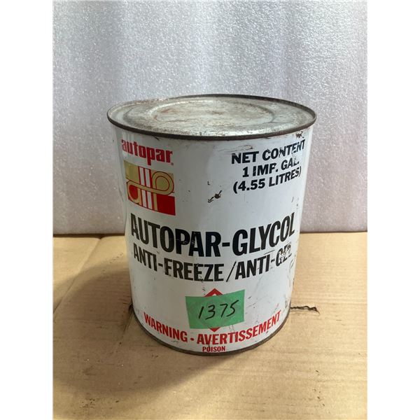 Old Autopar Antifreeze Can (full)