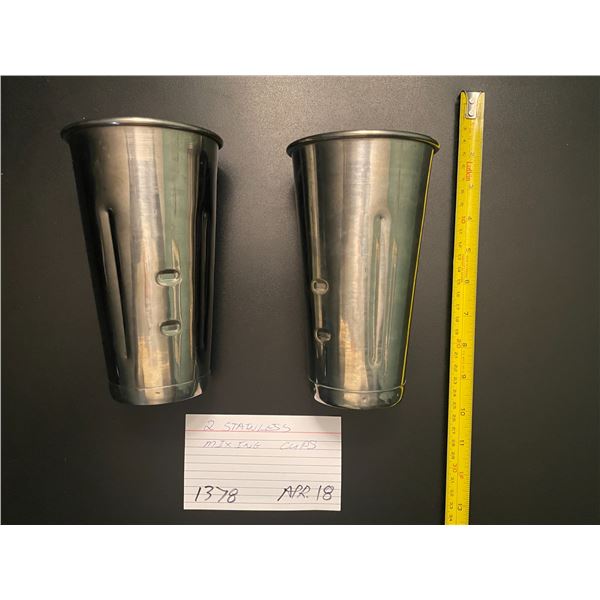 2 stainless mixing cups