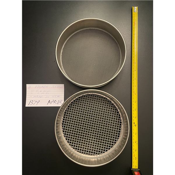 2 Fisher sieves - 5.6 mm - 1 mm - made in USA