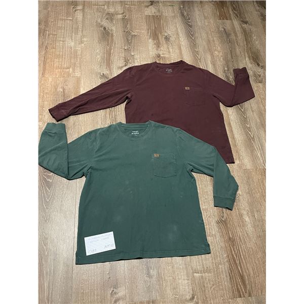 2 Wrangler shirts - men's large