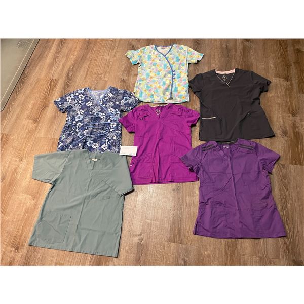 Medical apparel - 6 tops - medium