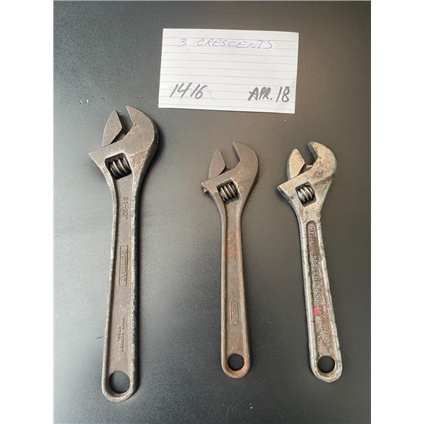 3 crescent wrenches