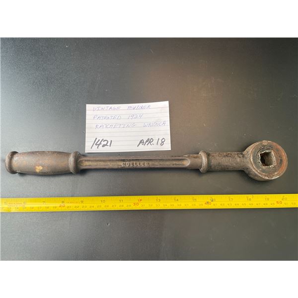 Vintage Mueller - Patented 1924 - Ratcheting wrench