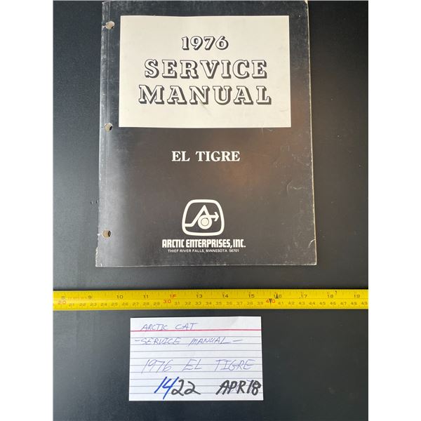 Arctic Cat - Service manual - 1976 El Tigre