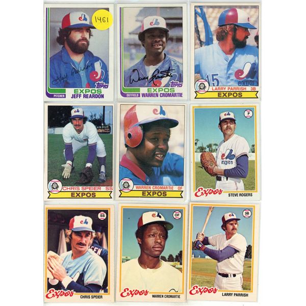 (20) 1978-1982 Topps Expos Star Cards.