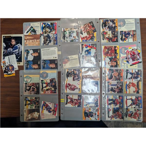 (5) Sheets of Vintage PRO SET/ SCORE 91 NHL Hockey cards 1990s