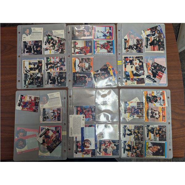 (5) Sheets of Vintage PRO SET/ SCORE 91 NHL Hockey cards 1990s