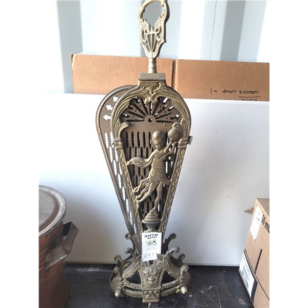 Art Deco Brass Peacock Fire Screen SC3 B