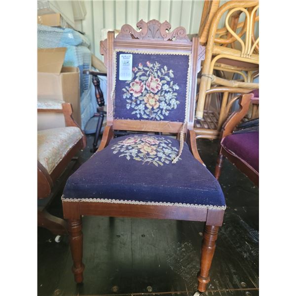 Antique East Lake Parlor Chair SC3 B