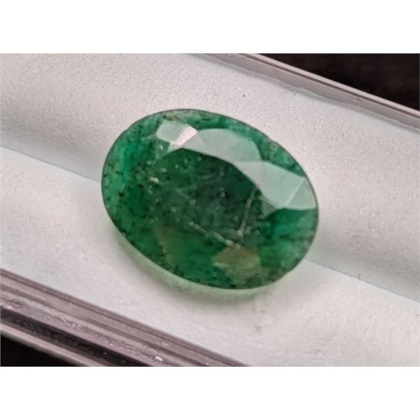6.35 ct Certified Zambian Emerald gemstone ($9,350 Appraisal) SC1 Cat A