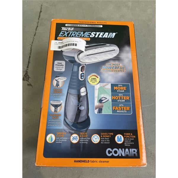 TURBO EXTREME STEAM W/ DUAL HEAT TECHNOLOGY HANDHELD FABRIC STEAMER