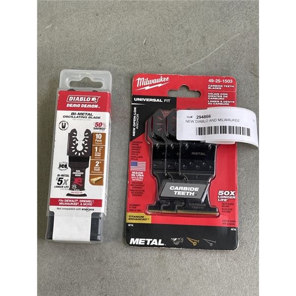 NEW DIABLO AND MILWAUKEE OSCILLATING BLADES