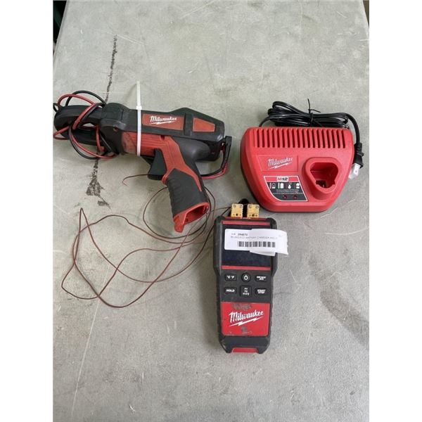 MILWAUKEE BATTERY CHARGER AND 2 VOLT METERS