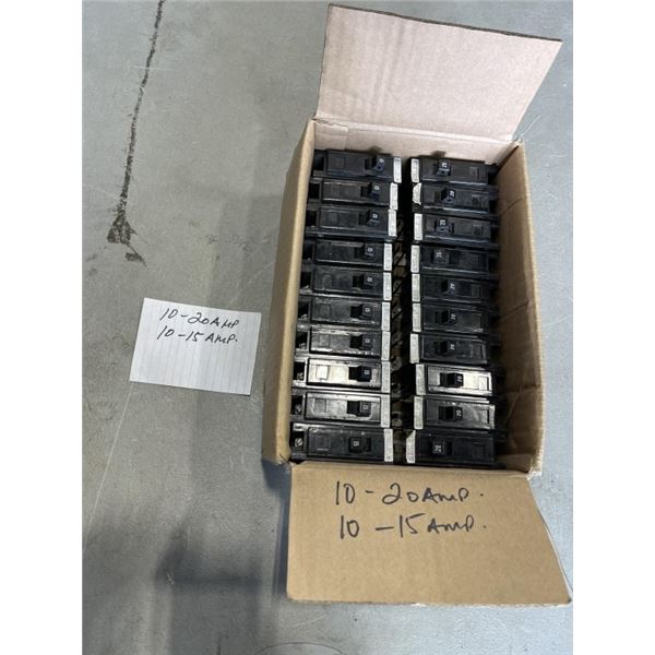 10 20 AMP AND 10 15 AMP BREAKERS