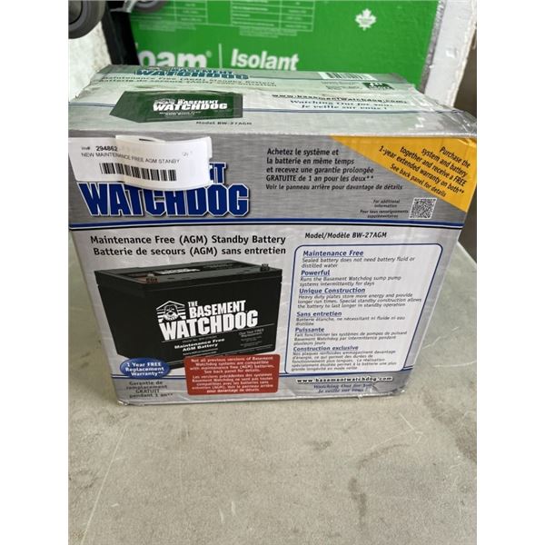 NEW MAINTENANCE FREE AGM STANBY BATTERY