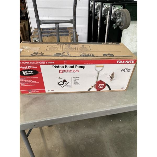 NEW FILL-RITE PISTON HAND PUMP