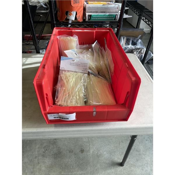 25PKS 6INCH SKYWIDE CABLE TIES W/ RED PARTS BIN - 2500 TOTAL