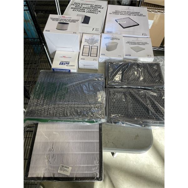 LARGE LOT OF ASSORTED HEPA REPLACEMENT PARTS
