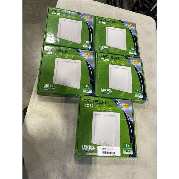 5 NEW ORTECH 9 INCH LED FLUSH MOUNT DOWNLIGHT