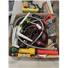 Image 3 : TRAY OF ASORTED TOOLS. FLASH LIGHT, CHAIN, MISC ITEMS