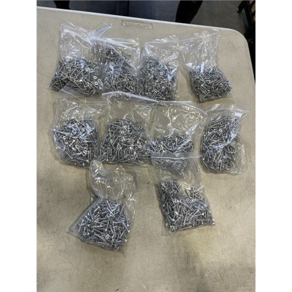 APPROX 2,000 NEW 1 INCH STAINLESS SCREWS