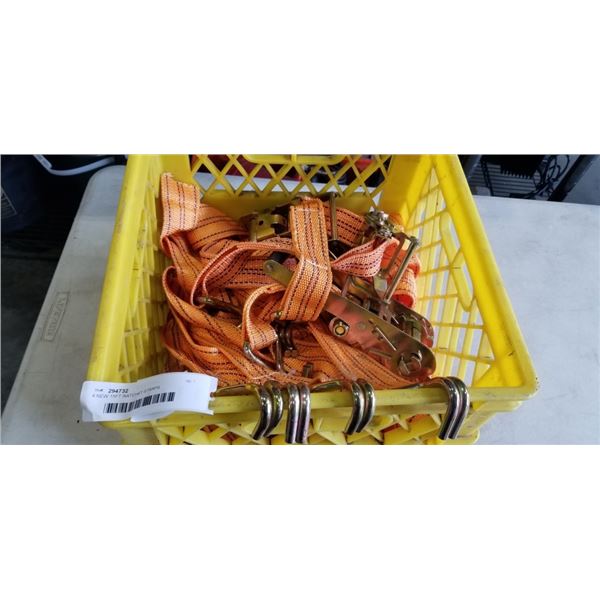 4 NEW 15FT RATCHET STRAPS