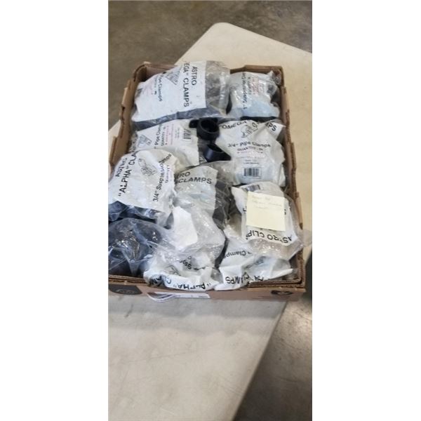 ASSORTED NEW VARIOUS SIZE PLUMBING CLAMPS